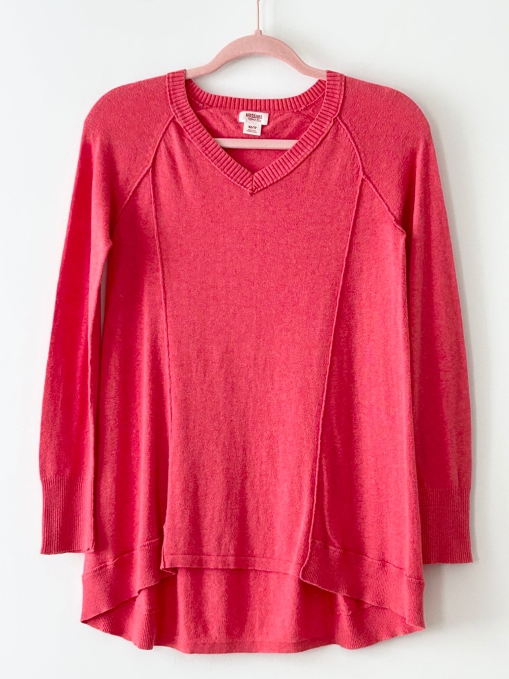 Mossimo Cotton & Wool Coral V-Neck Sweater